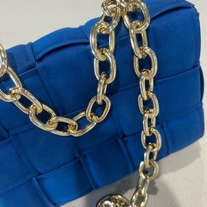 Blue woven bag from Vici used for 2 hours only!
